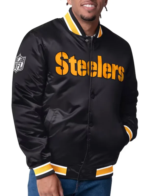 Pittsburgh Steelers Closer Black-Gold Satin Jacket