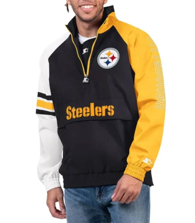 Pittsburgh Steelers Elite Half Zip Pullover Jacket