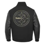 Pittsburgh Steelers Full-Zip Black Varsity Jacket