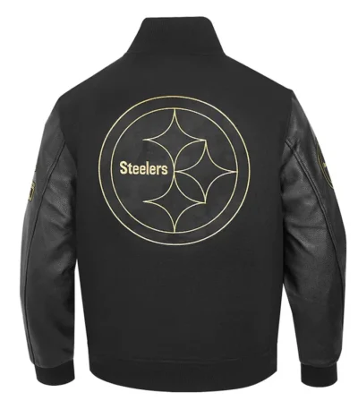 Pittsburgh Steelers Full-Zip Black Varsity Jacket