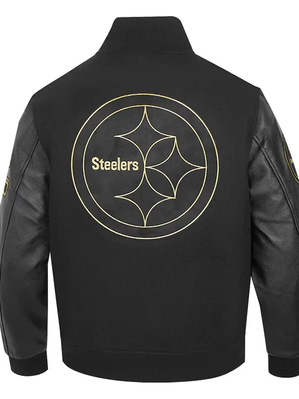 Pittsburgh Steelers Full-Zip Black Varsity Jacket