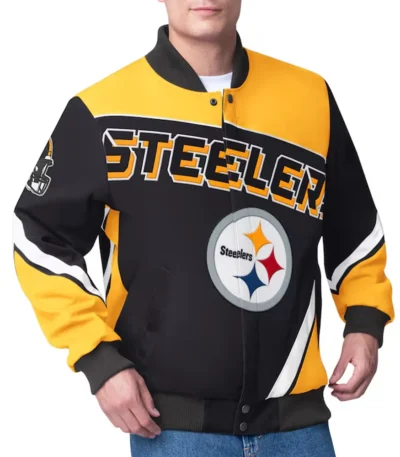 Pittsburgh Steelers Maximum Racing Black Jacket