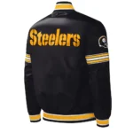 Pittsburgh Steelers Midfield Varsity Black Satin Jacket