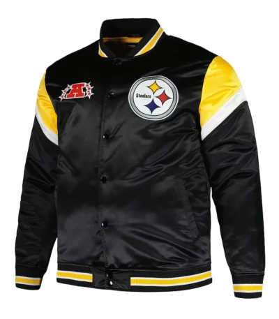 Pittsburgh Steelers Midweight Black Satin Jacket