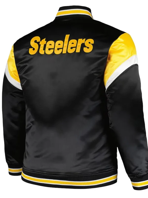 Pittsburgh Steelers Midweight Black Satin Jacket