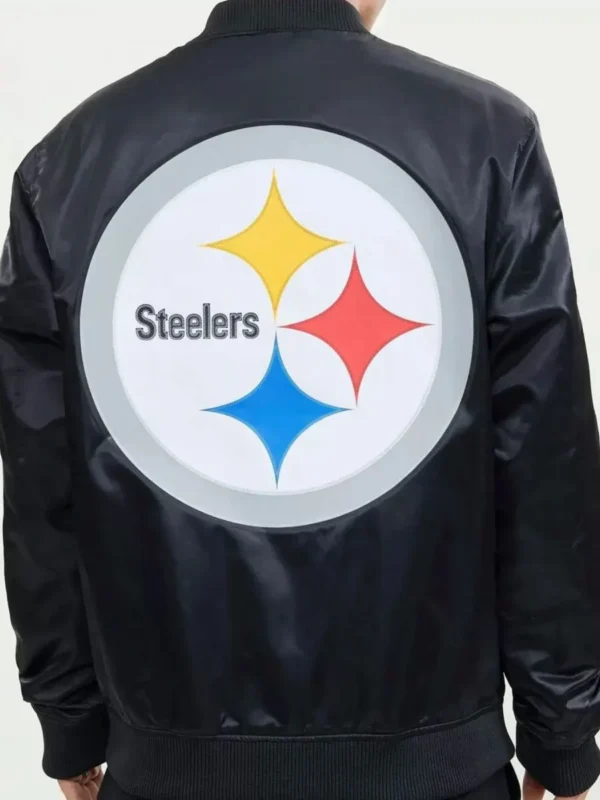 Pittsburgh Steelers NFL Black Satin Jacket