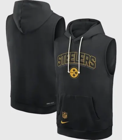 Pittsburgh Steelers Sideline Sleeveless Hoodie