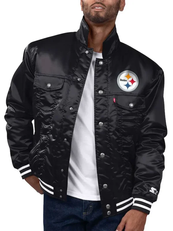 Pittsburgh Steelers Silver Tab Trucker Jacket