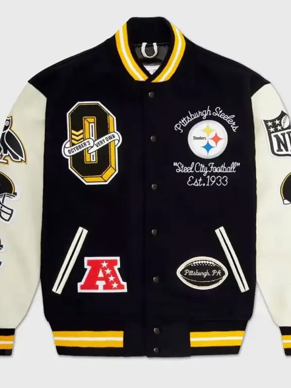 Pittsburgh Steelers Snoop Dogg OVO Varsity Jacket