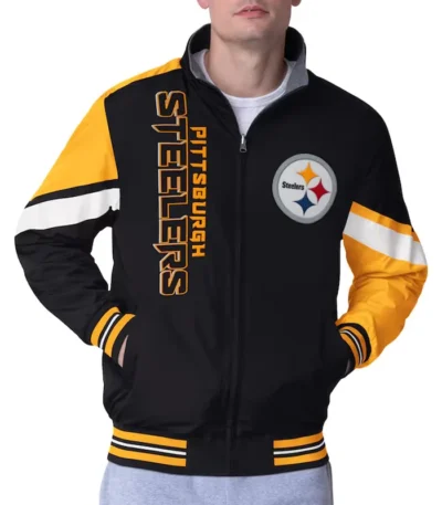 Pittsburgh Steelers Strong Arm Black Full-Zip Jacket