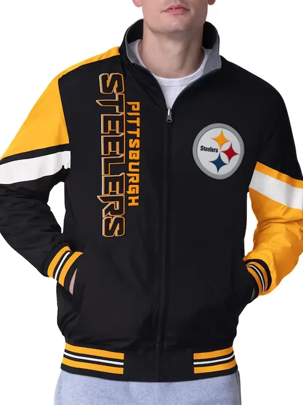 Pittsburgh Steelers Strong Arm Black Full-Zip Jacket