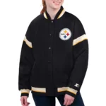 Pittsburgh Steelers Tournament Black Varsity Jacket