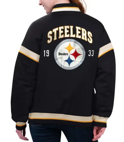 Pittsburgh Steelers Tournament Black Varsity Jacket