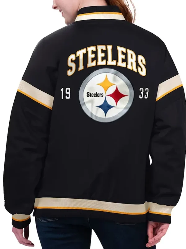 Pittsburgh Steelers Tournament Black Varsity Jacket