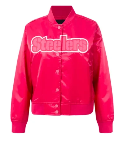 Pittsburgh Steelers Triple Pink Satin Jacket