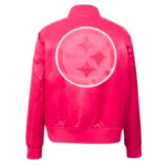 Pittsburgh Steelers Triple Pink Satin Jacket