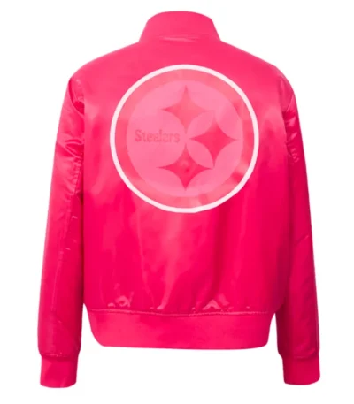 Pittsburgh Steelers Triple Pink Satin Jacket