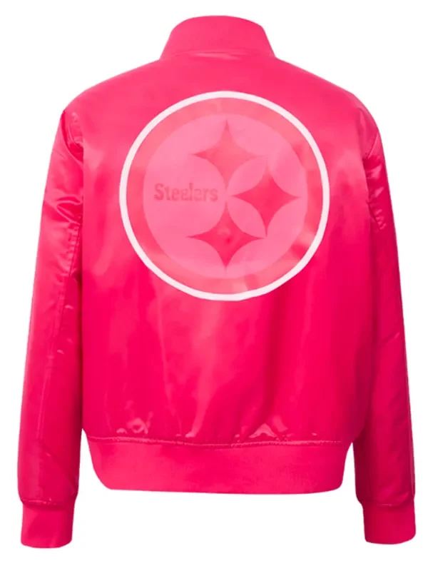 Pittsburgh Steelers Triple Pink Satin Jacket