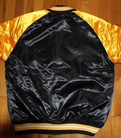 Pittsburgh Steelers Yellow and Black Super Bowl Satin Jacket