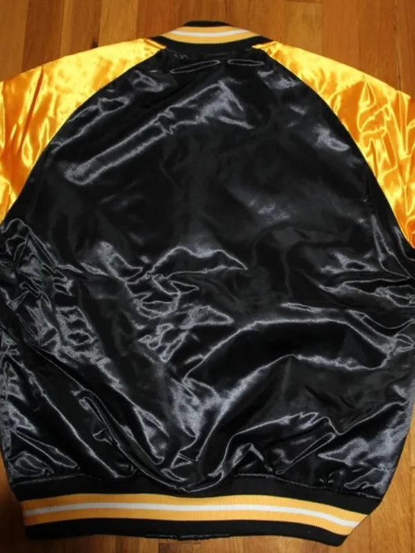 Pittsburgh Steelers Yellow and Black Super Bowl Satin Jacket