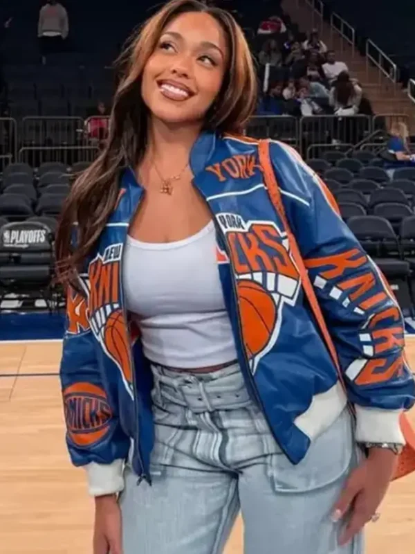 Playoff Game 2026 Jordyn Woods Knicks Jacket