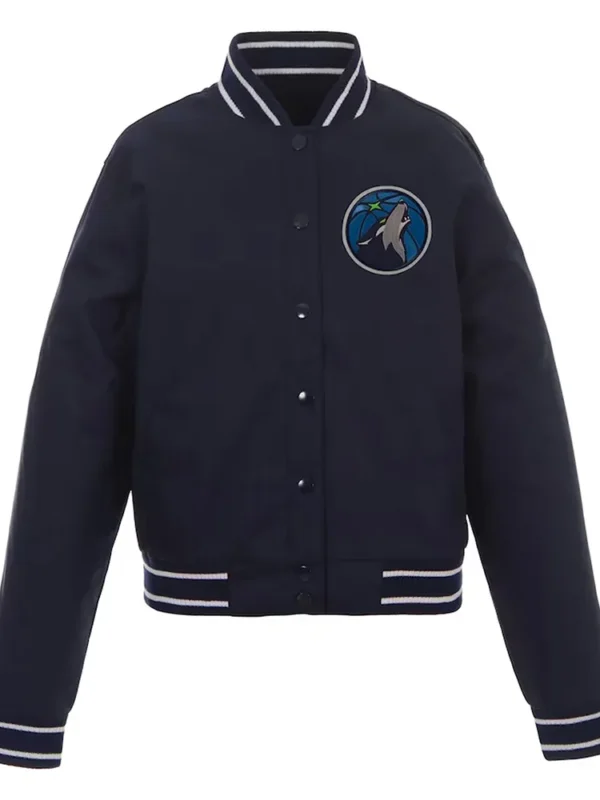 Poly-twill T-Wolves Navy Jacket