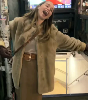 Ponies Emilia Clarke Shearling Jacket