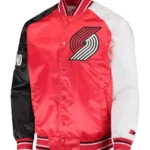 Portland Trail Blazers Reliever Satin Varsity Jacket