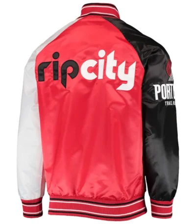 Portland Trail Blazers Reliever Satin Varsity Jacket