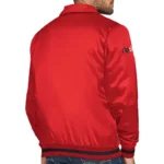 Portland Trail Blazers Stitch Applique Red Satin Jacket