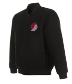 Portland Trail Blazers Varsity Black Wool Jacket