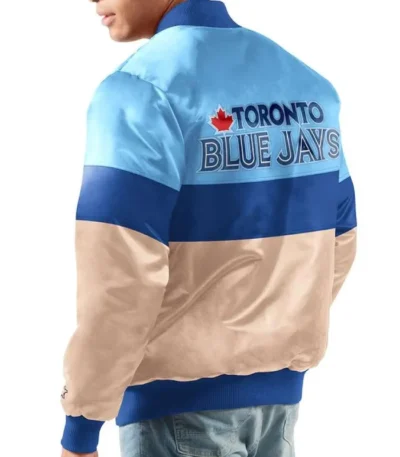 Toronto Blue Jays Powder Blue/Gold Tri-Color Satin Jacket