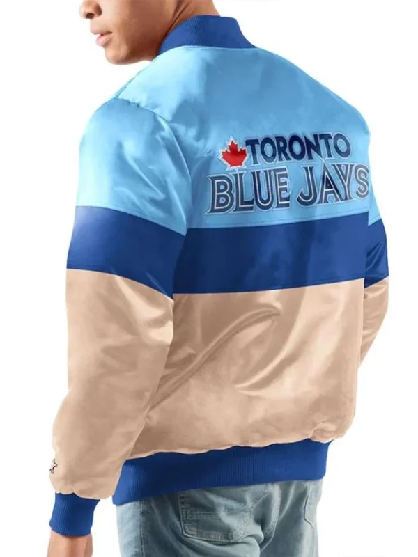 Toronto Blue Jays Powder Blue/Gold Tri-Color Satin Jacket