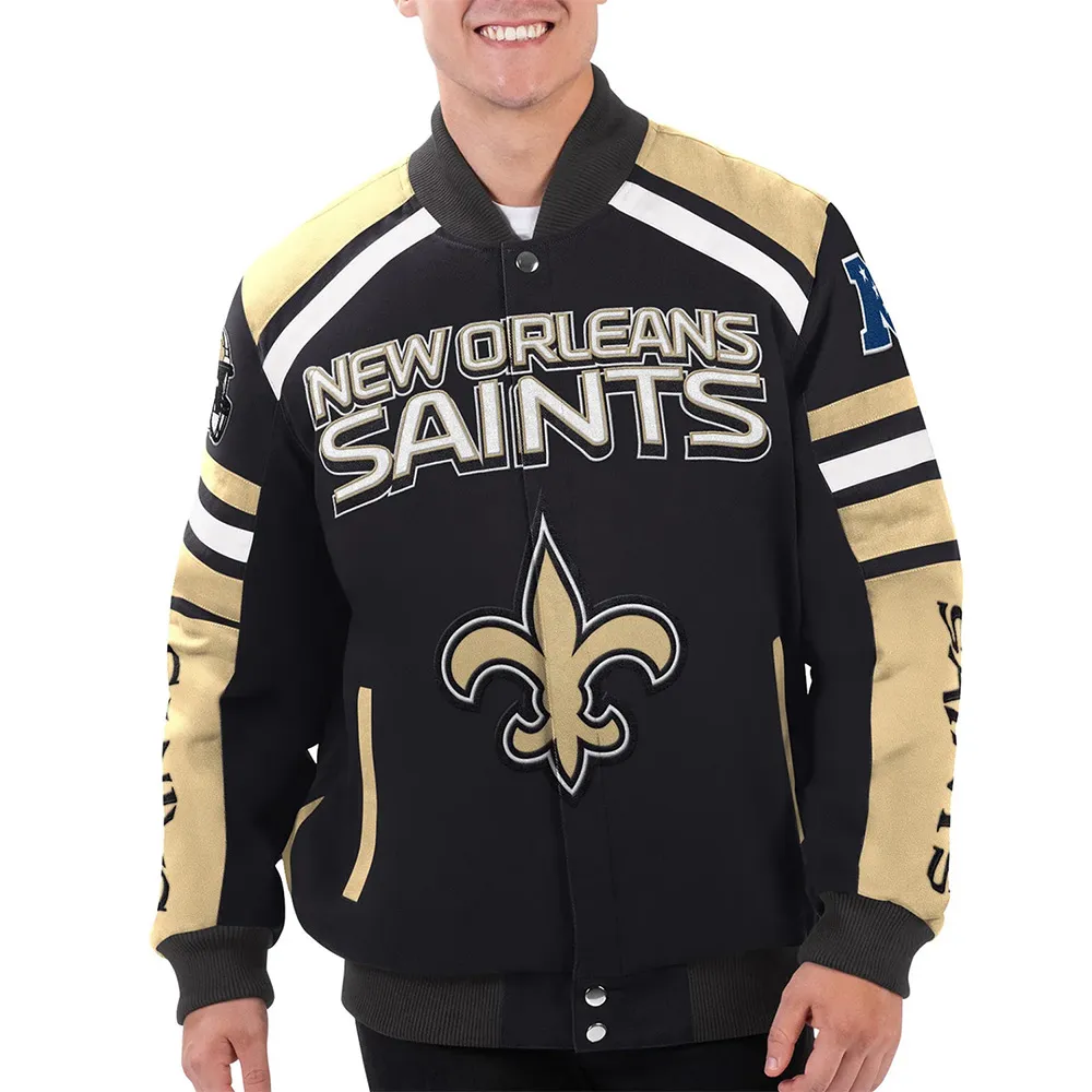 Power Forward Racing New Orleans Saints Jacket Power Forward Racing New Orleans Saints Jacket