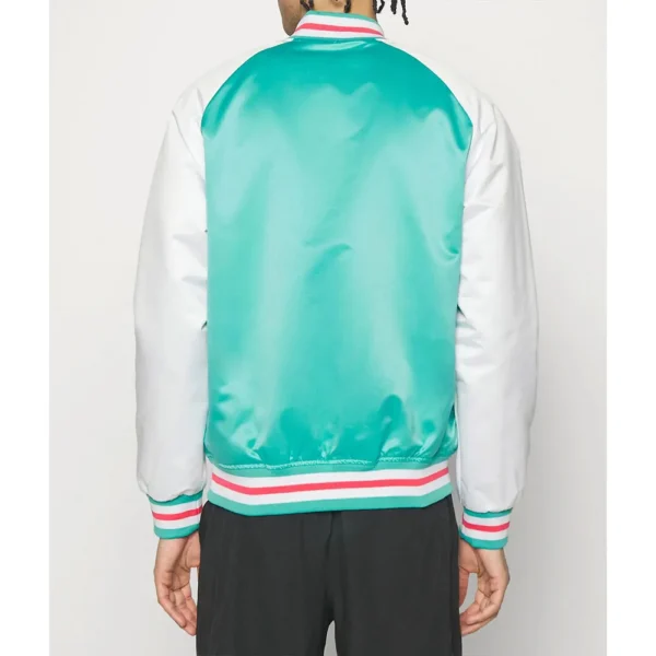 Prime Time Aqua-White San Antonio Spurs Varsity Satin Jacket