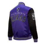 Primetime Sacramento Kings Purple and Black Jacket