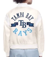 TB Rays Printed Logo Satin Varsity Jacket