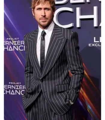 Project Hail Mary Ryan Gosling Pinstripe Suit