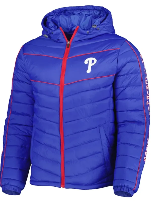 Puffer Philadelphia Phillies Soft Down Splitter Touch Royal Jacket