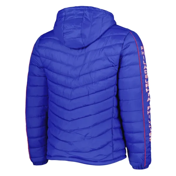 Puffer Philadelphia Phillies Soft Down Splitter Touch Royal Jacket