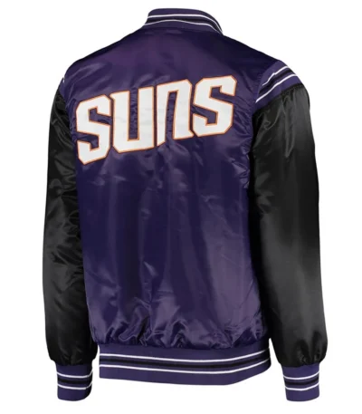 Purple-Black Phoenix Suns The Enforcer Varsity Satin Jacket