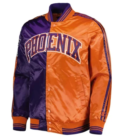 Purple-Orange Phoenix Suns Fast Break Satin Jacket