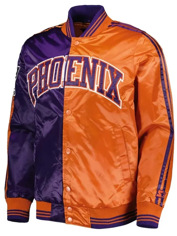 Purple-Orange Phoenix Suns Fast Break Satin Jacket