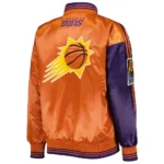 Purple-Orange Phoenix Suns Split Colorblock Satin Jacket