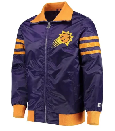 Purple The Captain II Phoenix Suns Varsity Satin Jacket