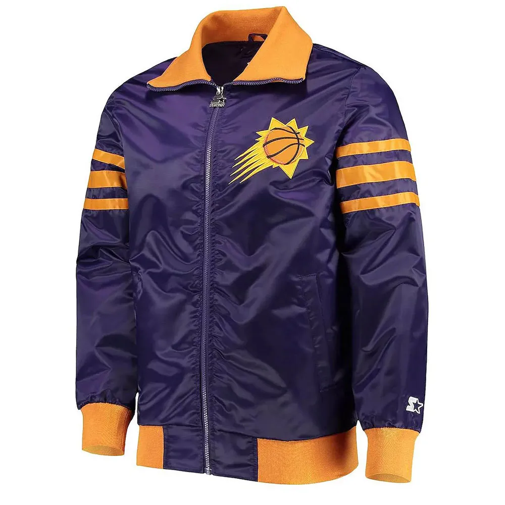 Purple The Captain II Phoenix Suns Varsity Satin Jacket Purple The Captain II Phoenix Suns Varsity Satin Jacket