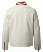 White Quilted Motorcycle Jacket