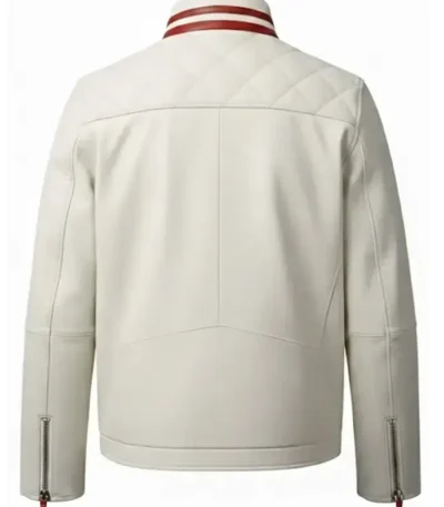 White Quilted Motorcycle Jacket