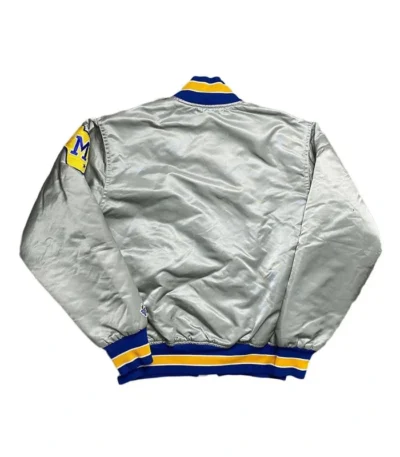 Milwaukee Brewers Grey Satin Jacket
