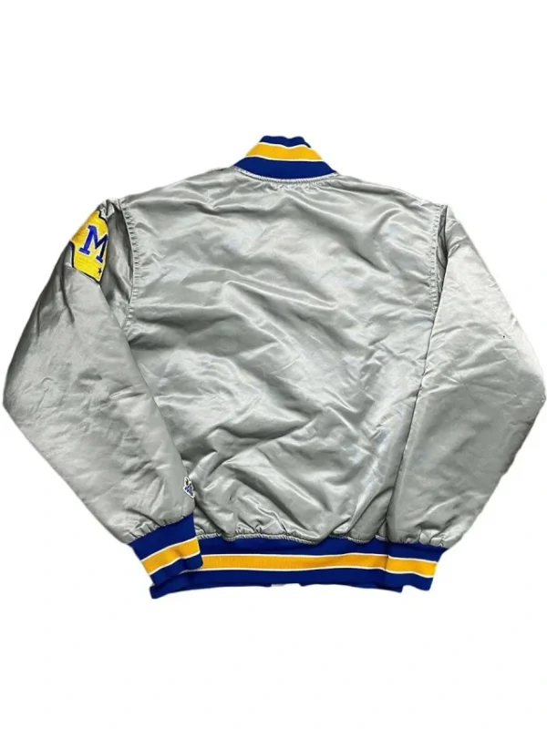 Milwaukee Brewers Grey Satin Jacket